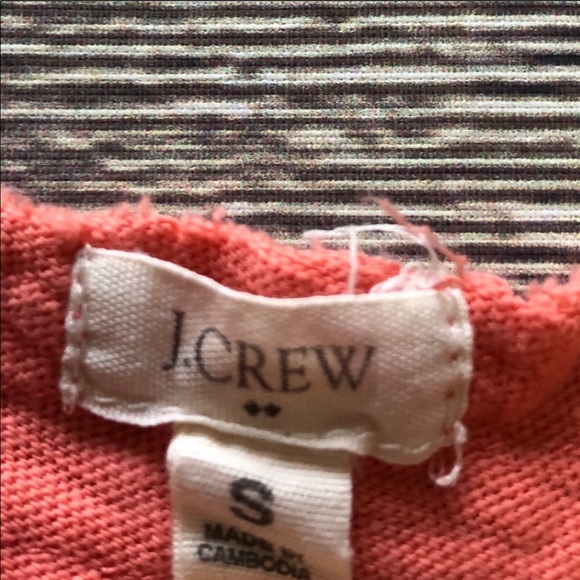 J Crew Factory long sleeve t-shirt peachy coral Sm - Picture 5 of 7